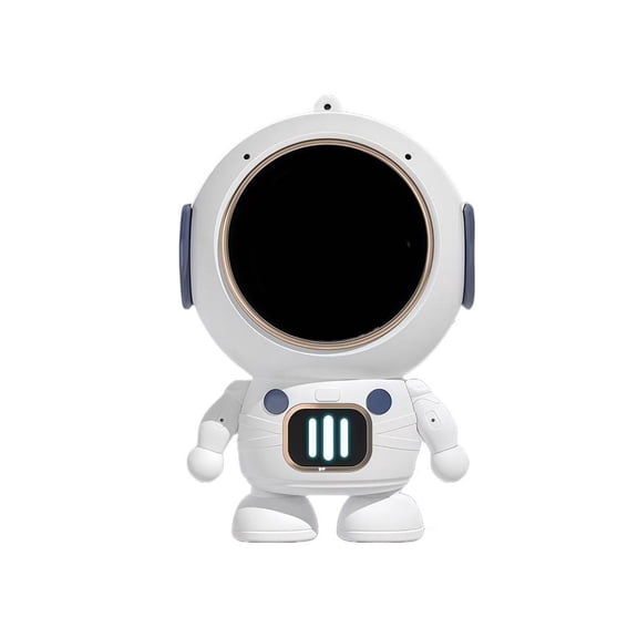 Smart Robot Speaker with HD Touchscreen AI Voice Assistant Bluetooth HiFi Audio Creative Desk Companion Dual Alarm White