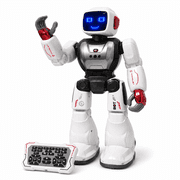 Smart Robot Toy for Kids Ages 4-9, Large 15-inch Programmable Interactive Gift with Remote and Gesture Control, LED Face, Music and Dance