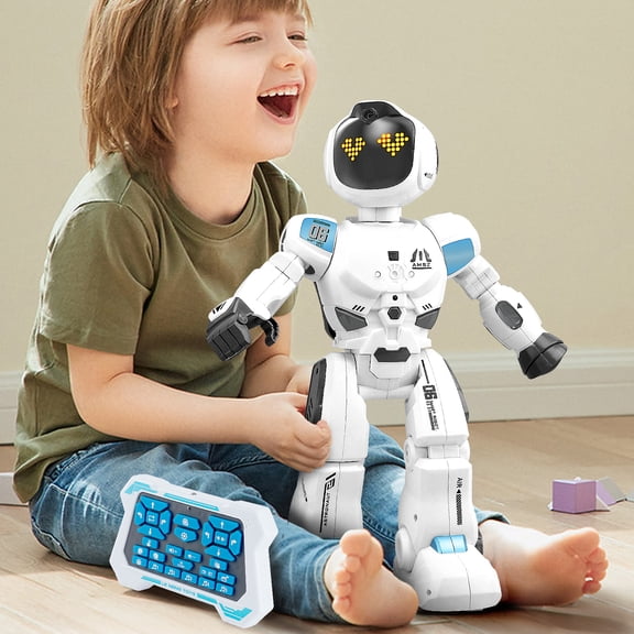Smart Robot Toy for Kids with Remote Control, Voice & Touch Interaction, Programmable STEM Learning Robot, Singing Dancing LED Eyes