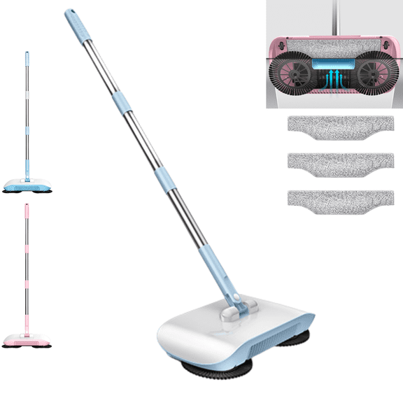 Smart Robot Vacuum Cleaner Mop & Broom, 2-in-1 Manual Push Sweeper and Broom, For Home Kitchen Office