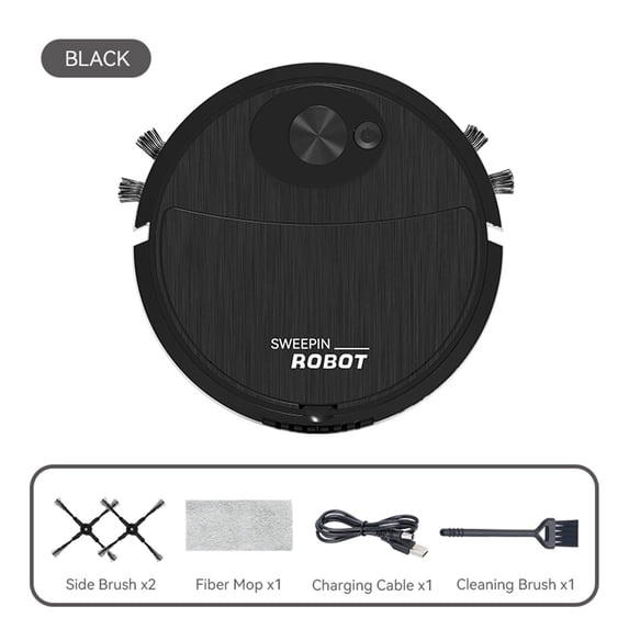 Smart Robot Vacuum Cleaner Toy, Auto Obstacle Avoidance Function, USB Rechargeable Low Noise, Simulated Floor Cleaning Play, Interactive Companion Toy for Kids and Pets