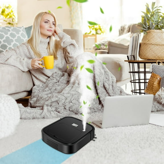 Smart Robot Vacuum and Mop, 3-in-1 Cordless Sweeper with Obstacle Avoidance, Humidifier, and Auto Mapping for Hard Floors and Carpets, Ideal for Pet Hair and Daily Cleaning