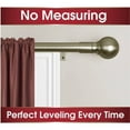 thumbnail image 1 of Smart Rods Easy Install Drapery Window Curtain Rod, Ball Finial, 1 of 6
