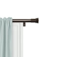 thumbnail image 1 of Smart Rods No Measuring Easy Install Adjustable Drapery Window Rod, 48 to 120 in., with Cap Finials, Oil Rubbed Bronze, 1 of 9