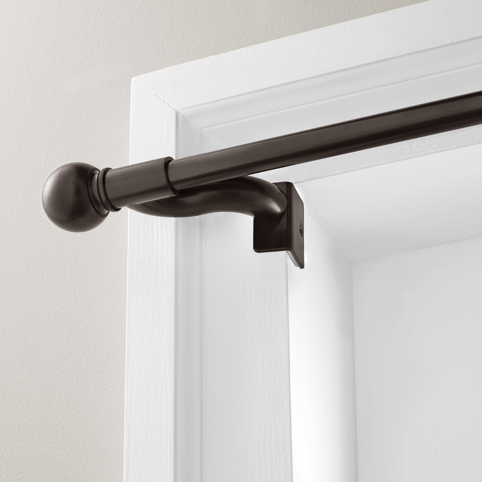 Smart Rods Twist & Shout Tension, Single Curtain Rod, 28"-48", Oil Rubbed Bronze