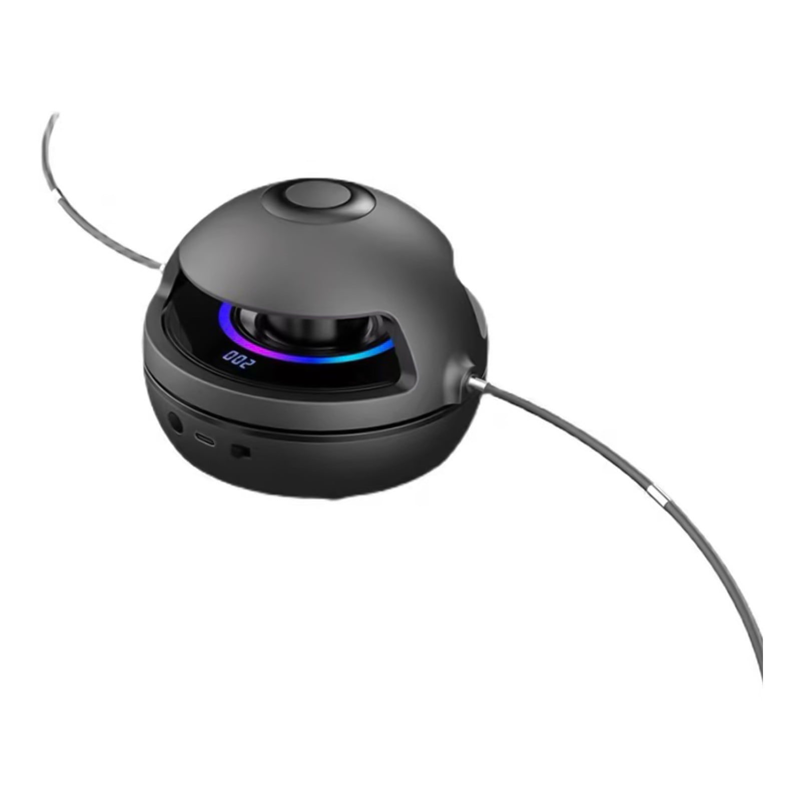 Smart Rope Skipping Machine with LED Lights, Cordless Rope Skipping & Ropeless Rope Skipping for Kids & Adults, Bluetooth Music & Remote Control