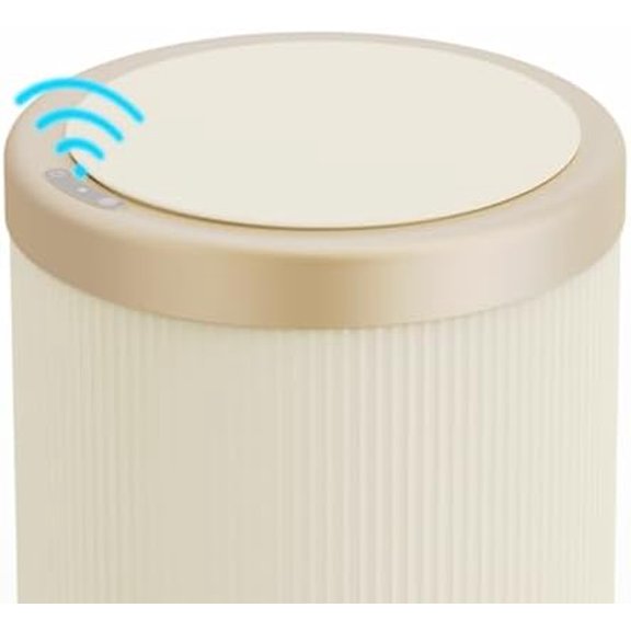 Smart Round Trash Can Lid Replacement for 2.8 Gallon Garbage Can, White Plastic$$Storage