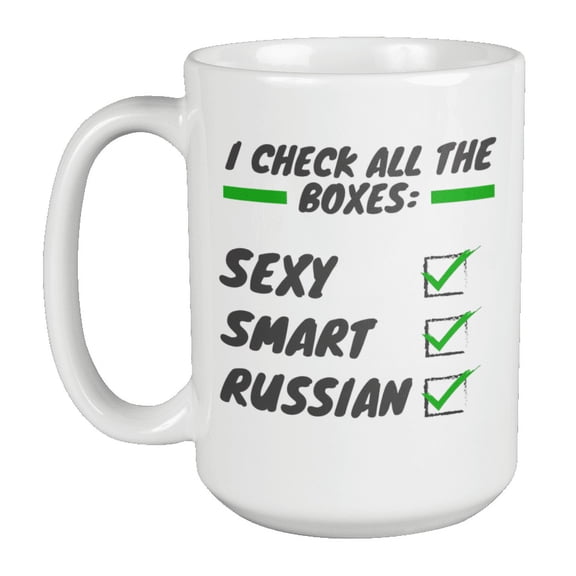 Smart Russian, Russia European Themed Coffee & Tea Gift Mug (15oz)