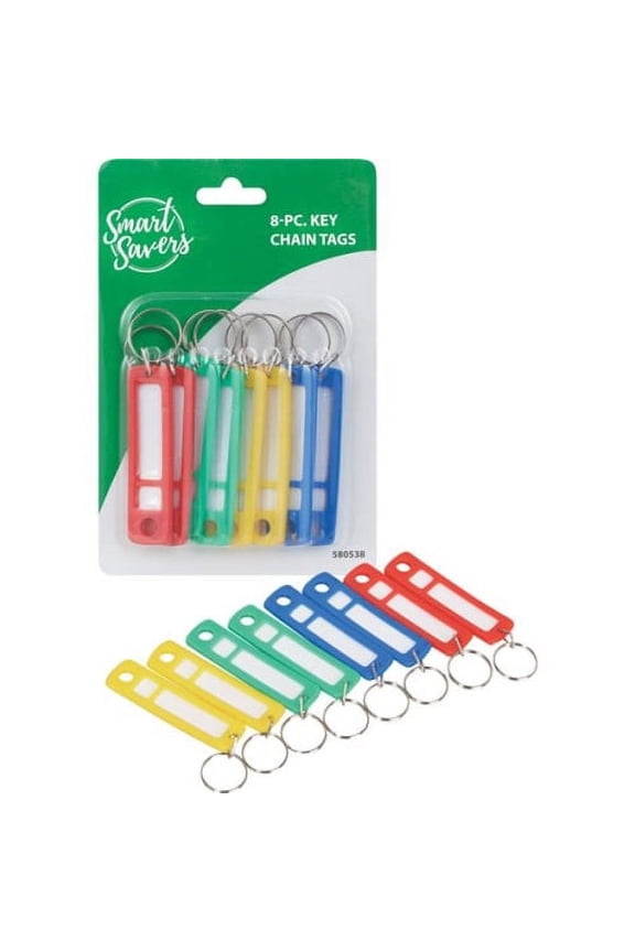 Smart Savers 2-1/2 In. Plastic Tag Key Tag, (8-Pack) 820375 Pack of 12
