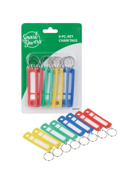 Smart Savers 2-1/2 In. Plastic Tag Key Tag, (8-Pack) 820375 Pack of 12