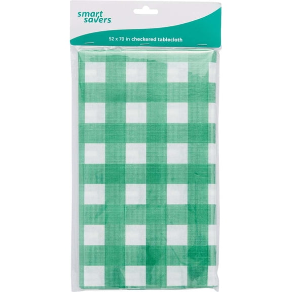 Smart Savers 52x70 Checker Tablecloth PT301-G Pack of 12