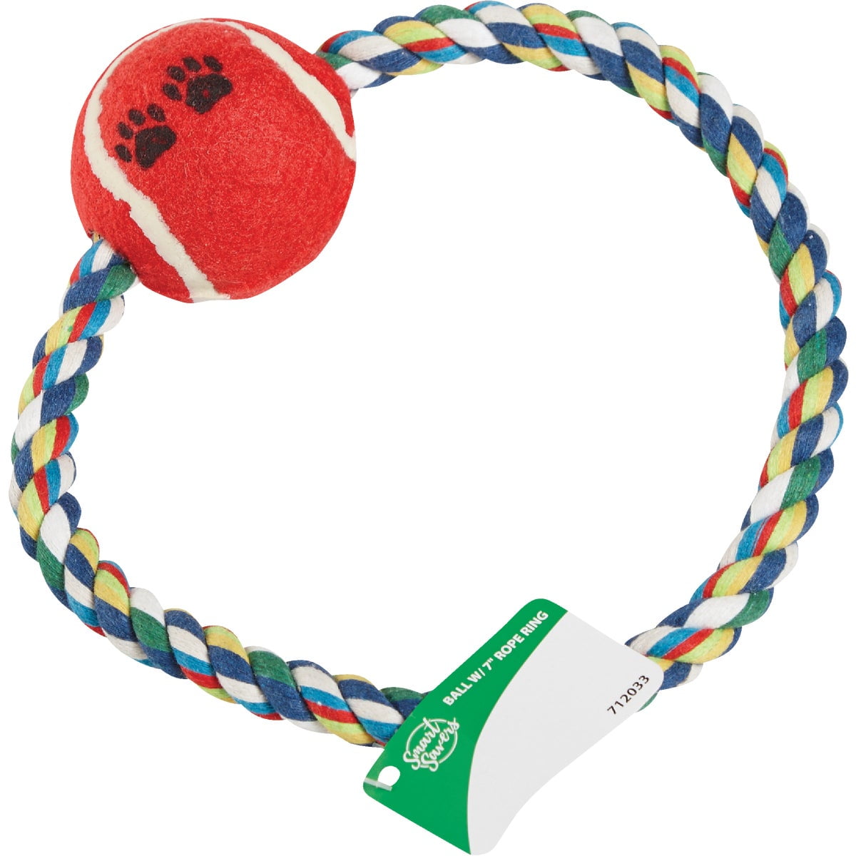 Smart Savers 7 In. Tug Rope Ring Dog Toy CC401029 Pack of 12