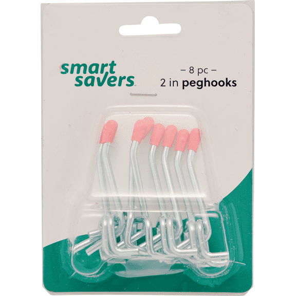 Smart Savers Angled Pegboard Hook - Single Pack Residential Use, Standard Application