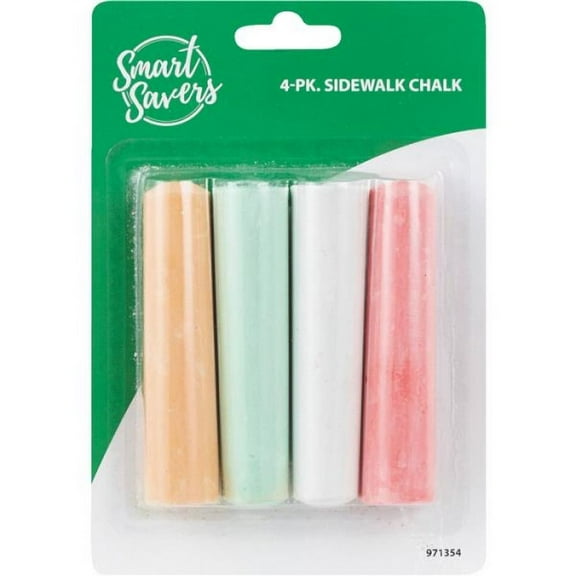 Smart Savers Sidewalk Chalk (4-Count) 820229 Pack of 12