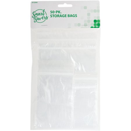 Smart Savers Zip Top Storage Bag Assortment (50-Pack) [50 ct|Quantity of 12|600 Total]