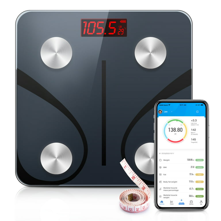  arboleaf Scale for Body Weight, Highly Accurate Weight Scale,  Smart Bathroom Scale, 14 Key Body Composition Analysis Sync Apps, 5 to 400  lbs White : Health & Household