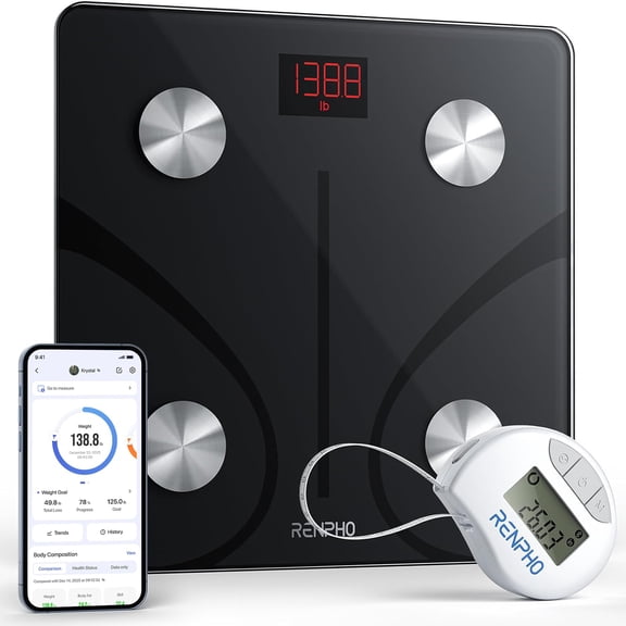 Smart Scale for Body Weight, BMI & Body Fat, 13 Metrics, Elis 1 | Bathroom Digital Bluetooth Scale with 400lbs Capacity, Syncs with Fitness Apps, Accurate for Weight Loss, Fitness, Home Use