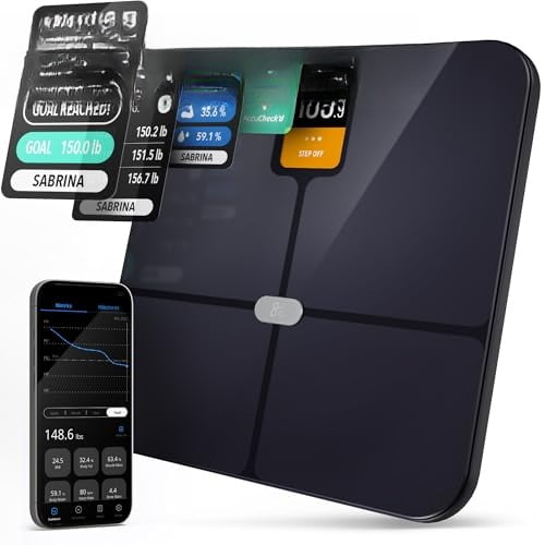 Smart Scale – Track Your Weight Loss Journey with Verified Accuracy & Smart Goal-Based Monitoring | Wi-Fi & Bluetooth Sync