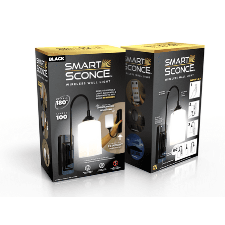 Smart Sconce Black Wireless Wall Sconce