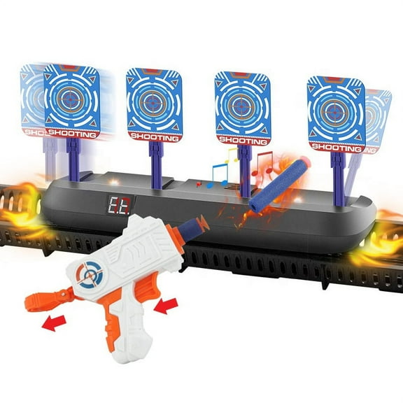 Smart Scoring Target Practice Toy Set with Auto Reset Targets Digital ScoreboardNO.0566