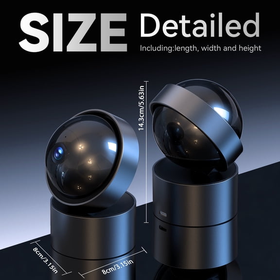 Smart Security Camera Indoor 3MP HD, 2.4G/5G WiFi, 2-Way Audio, Human/Vehicle/Pet Detection, SD Storage, 911 Dispatch, Easy 5-Min Setup for Home Security
