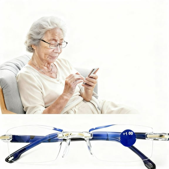 Smart Self Adjusting Reading Glasses with Blue Light Filter for Enhanced Digital Screen Viewing and Cycling Computer Use