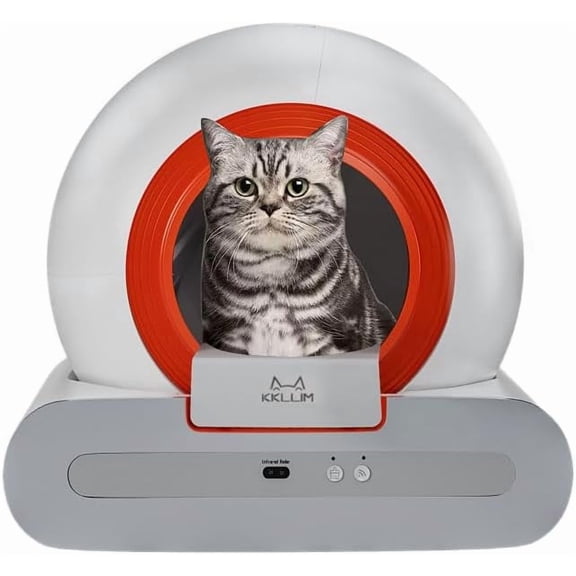 Smart Self-Cleaning Cat Litter Box Automatic, Ultra-Quiet & APP-Controlled with Extra Large Capacity (65L+9L) & Superior Sealed Odor Control, Ideal for Multi-Cat Families