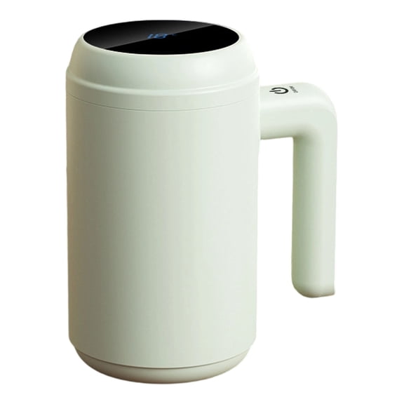 Smart Self Stirring Mug with Temperature Display, Durable Magnetic Stirrer Automatic Mixing for Coffee Tea and Hot Beverages, LCD Screen and USB Rechargeable, 420ML(14.2OZ), 1Pc(Green,5.1x5.1x6.3")