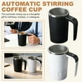 thumbnail image 1 of Smart Self-Stirring Mug with Temperature Display, Rechargeable Auto Stirring Coffee Cup with Lid, Stainless Steel Electric Mixing Mug for Coffee, Tea, Hot Chocolate & Beverages, 1x Cup (380ML), 1 of 8