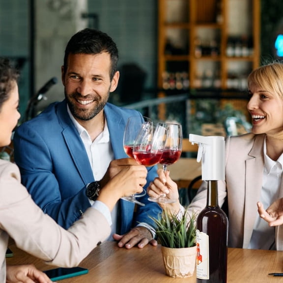 Smart Sensor Automatic Wine Dispenser Pourer with Touch Aerator Decanter, Hands-Free Wine Server for Home, Bar and Restaurant