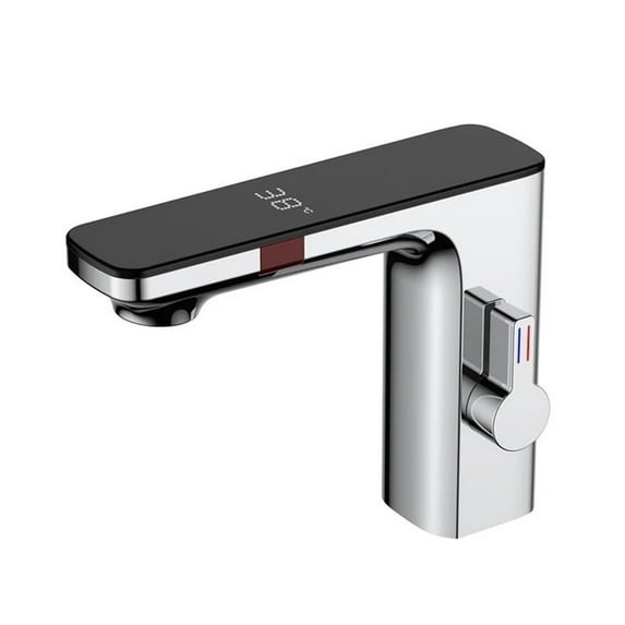 Smart Sensor Basin Faucet Digital Display Bathroom Sink Faucet Hot and Cold Water Mixer Tap ,Tankless Design