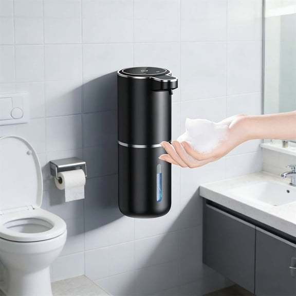 Smart Sensor Foam Dispenser, Automatic Wall-Mounted Soap Pump, Desktop Touchless Foaming Device, Hygienic Hand Cleaner for Home Bathroom Kitchen Office