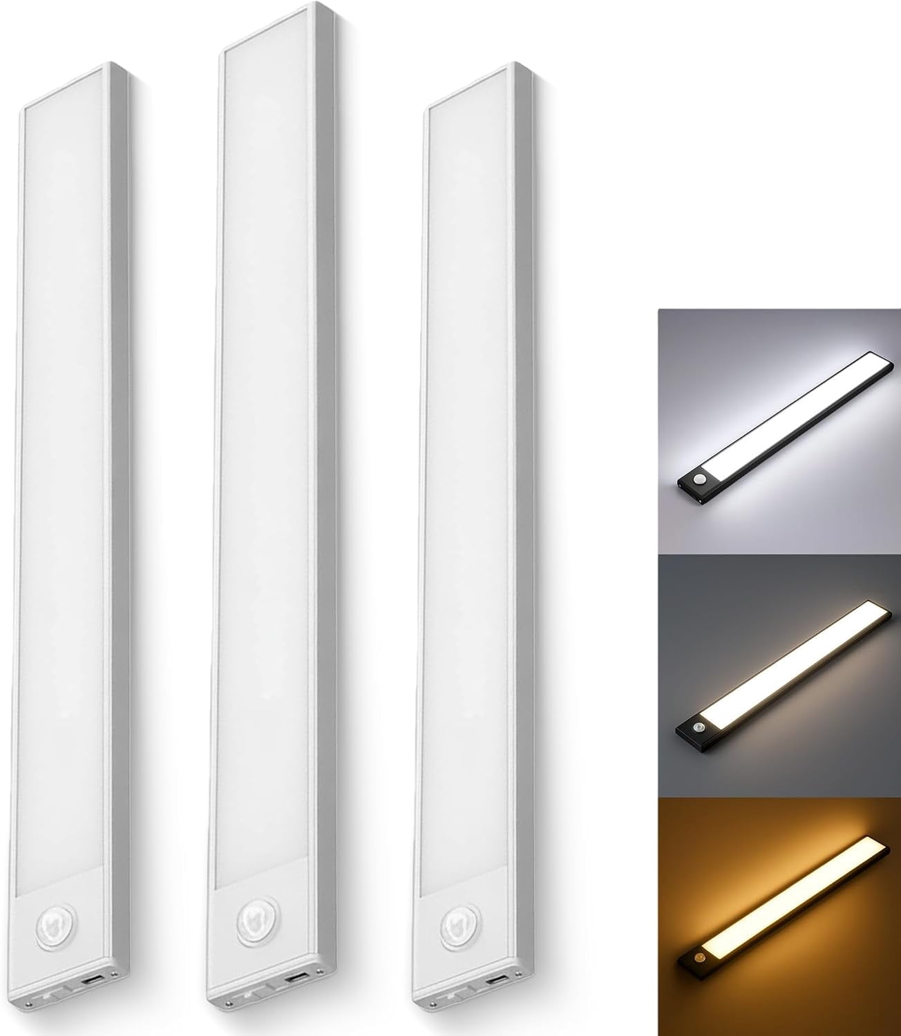 Smart Sensor Magnetic Rechargeable LED Lights, Motion Activated Under ...