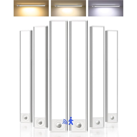 Smart Sensor Magnetic Rechargeable LED Lights, Motion Light Indoor with Magnetic Light Bar, USB-C Rechargeable Motion Lights for Under Cabinet Lighting