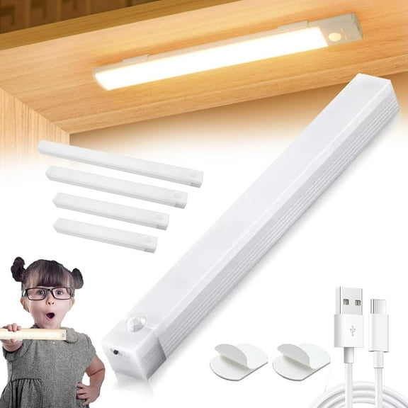Smart Sensor Magnetic Rechargeable LED Lights, Rechargeable Motion Sensor Light,USB Magnetic Wireless Closet Lights,for Kitchen/Stairs