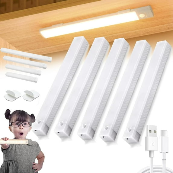 Smart Sensor Magnetic Rechargeable LED Lights, Rechargeable Motion Sensor Light,USB Magnetic Wireless Closet Lights,for Kitchen/Stairs