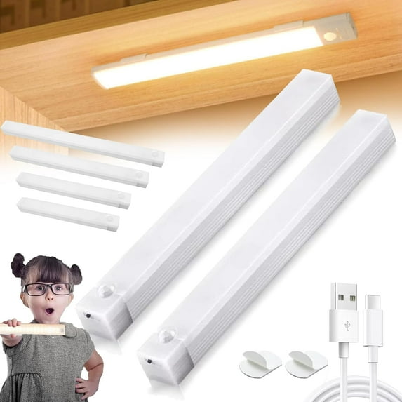 Smart Sensor Magnetic Rechargeable LED Lights, Rechargeable Motion Sensor Light,USB Magnetic Wireless Closet Lights,for Kitchen/Stairs