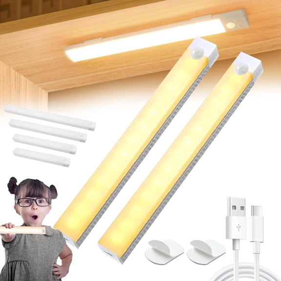 Smart Sensor Magnetic Rechargeable LED Lights, Rechargeable Motion Sensor Light,USB Magnetic Wireless Closet Lights,for Kitchen/Stairs