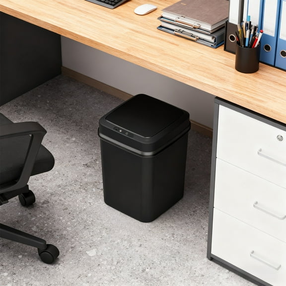 Smart Sensor Trash Can, Automatic Lid Odor Proof, Touchless Garbage Bin, for Kitchen Bathroom Bedroom, Long Battery Life