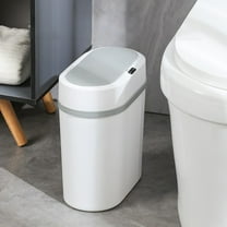​Smart Sensor Trash Can, Narrow Automatic Waste Bin with Silent Closing Lid, Battery Powered Waterproof Design for Bathroom & Kitchen Tight Spaces​​