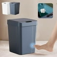 thumbnail image 1 of Smart Sensor Trash Can, Odor-Proof Kitchen Trash Can & Bathroom Garbage Bin with Lid, Auto-Open Small Trash Can for Home Office Bedroom Living Room, Blue - Xuniizn, 1 of 7