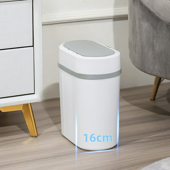 Smart Sensor Wastebasket Battery Operated Automatic Flip Lid, Motion Sensor Trash Can with Infrared Sensor Mute Waterproof, Wastebaskets for Bathroom Kitchen Narrow Space with 9-12L Capacity