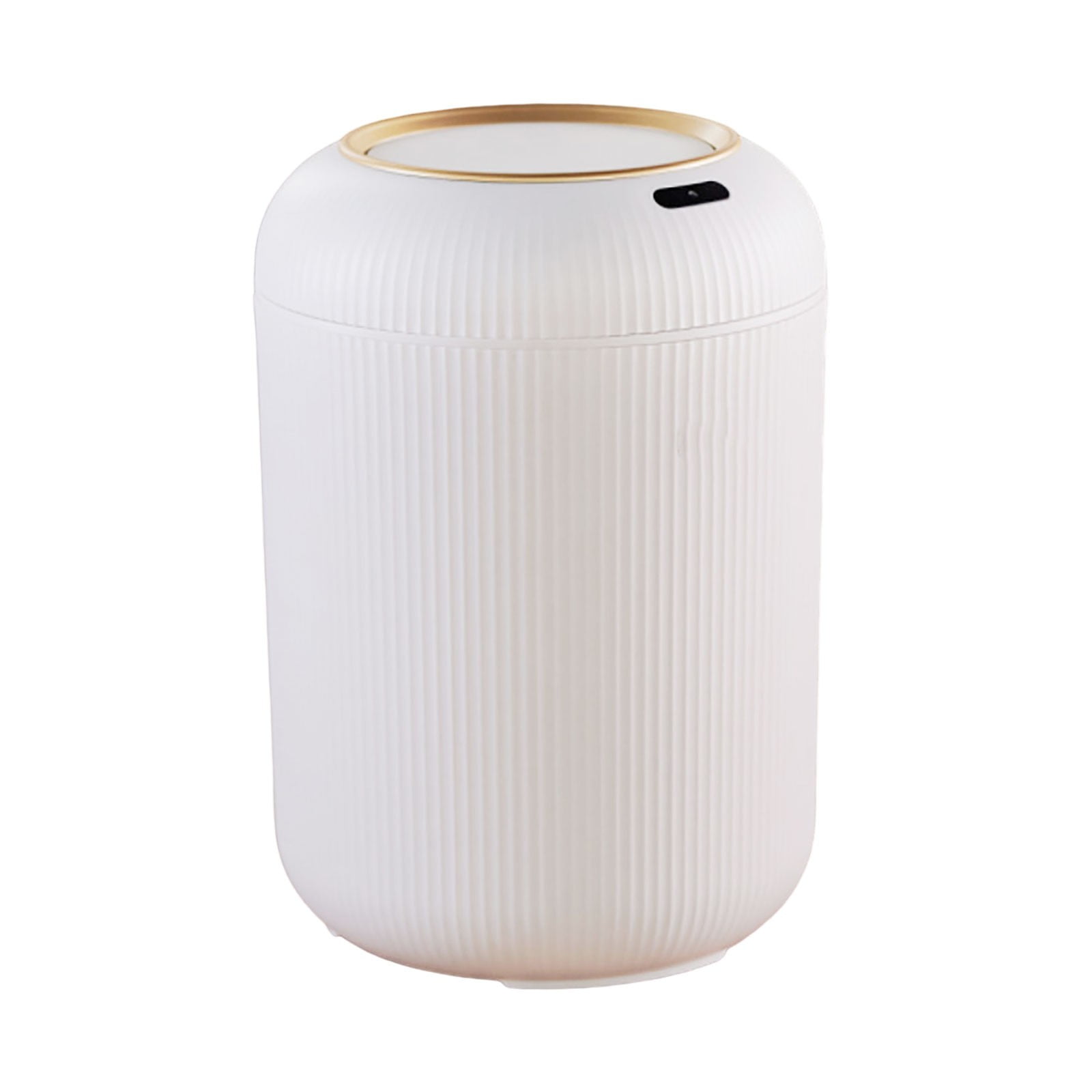 White Plastic Touchless Sensor Wastebasket with Wooden Legs