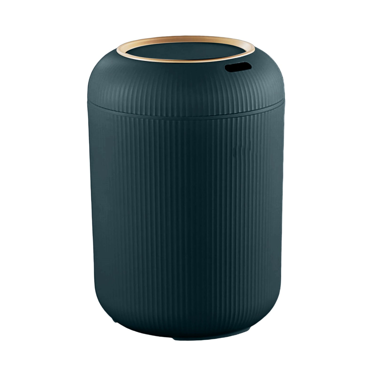 White Plastic Touchless Sensor Wastebasket with Wooden Legs