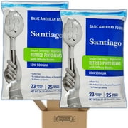 Smart Servings Low Sodium Vegetarian Refried Pinto Beans Bulk Pack - 2, 26.25oz Bags - With Whole Beans - Gluten Free, No Artificial Colors, Flavors or Preservatives in Cornershop Confections Pack
