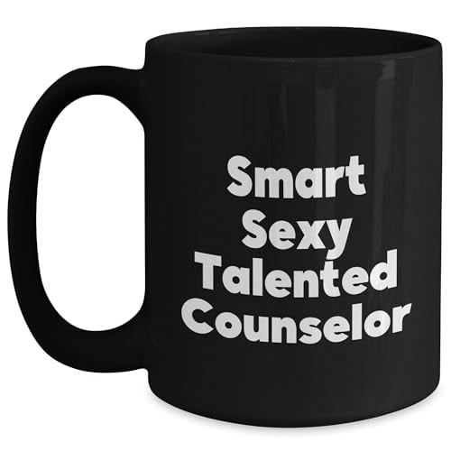 Smart Sexy Talented Counselor Valentine's Day Unique Gifts from Men to Women Friends Coworkers Family Black Coffee Mug