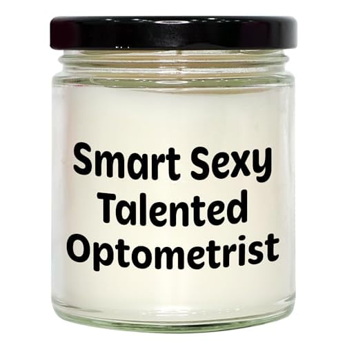 Smart Sexy Talented Optometrist Gifts | Cute Optometrist Gifts for Optometrists | Funny 9oz Vanilla Soy Candle Gifts for Father's Day