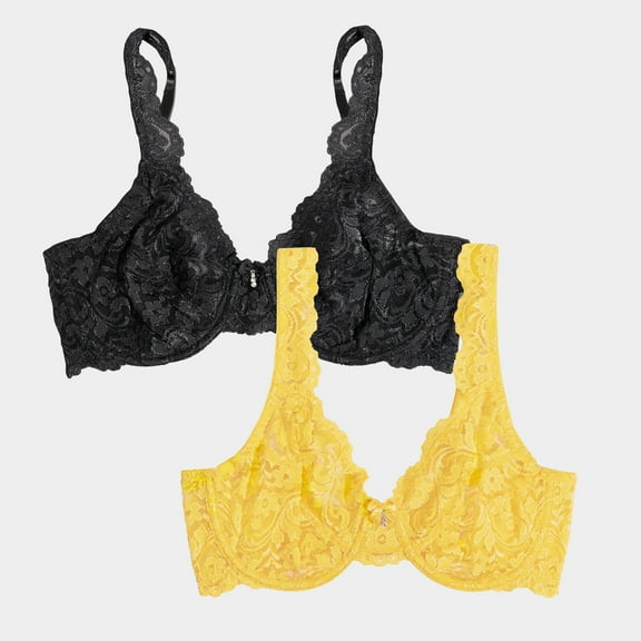 Smart & Sexy Women's 2-Pack Signature Lace Unlined Underwire Bra