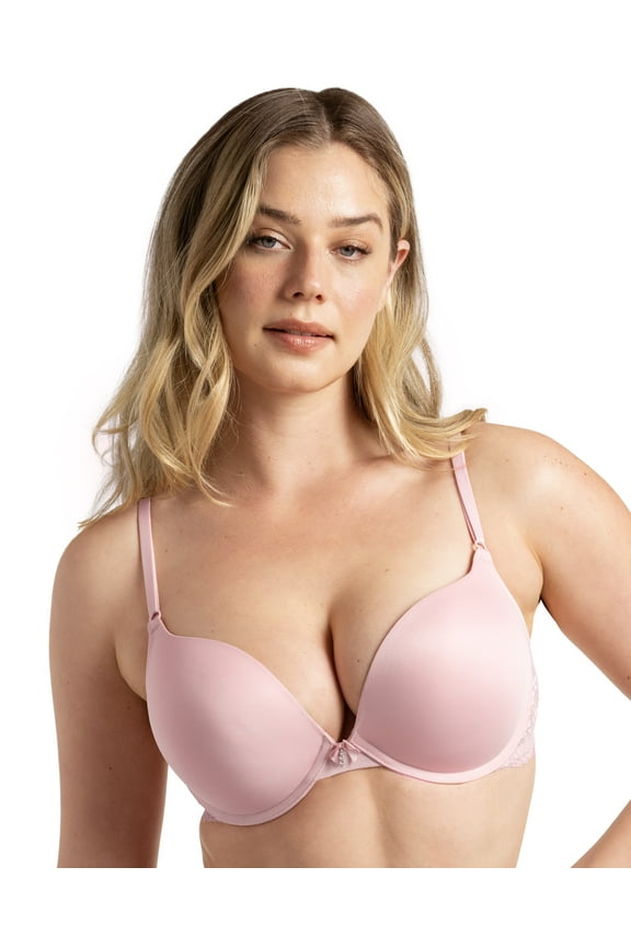 Women's Add 2 Cup Sizes Push Up Bra, Single and 2-Pack