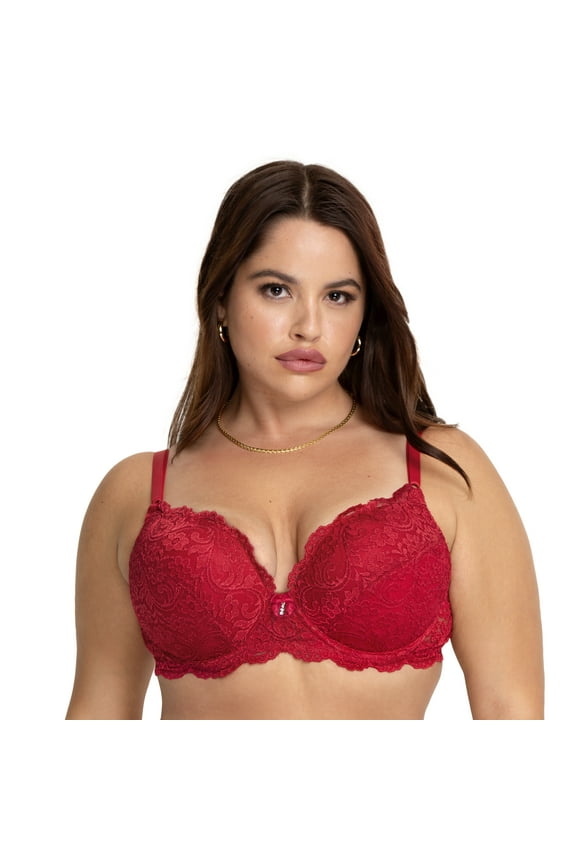 Women's Add 2 Cup Sizes Push Up Bra, Single and 2-Pack